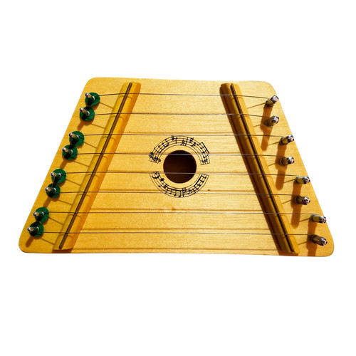 Vintage wooden lap harp - wooden,